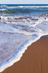 Image showing Sea water and the beach