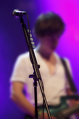 Image showing Microphone on the stage