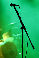 Image showing Microphone on the stage