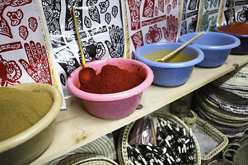 Image showing Spice market in Morocco