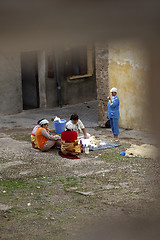 Image showing Women washing their clothes in El Jadida, Morocco