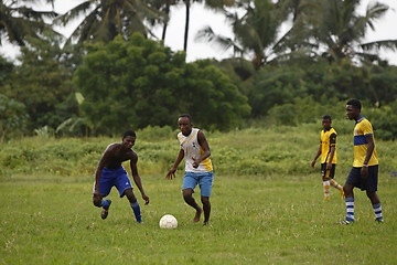 Image showing African soccer team during training