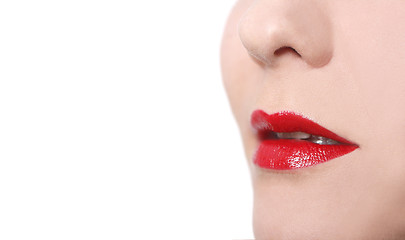 Image showing Woman with red lips