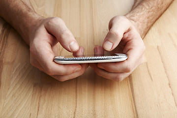 Image showing Man using mobile smart phone