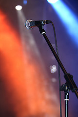 Image showing Microphone on the stage