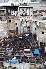 Image showing Dyeing in Fes