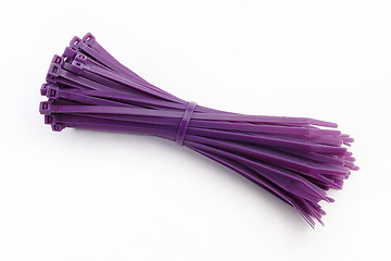 Image showing Cable tie in violet