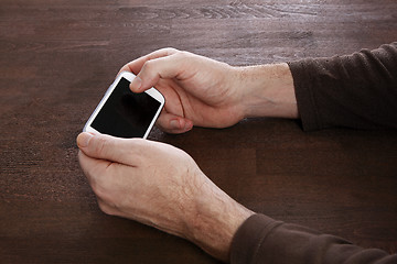 Image showing Man using mobile smart phone