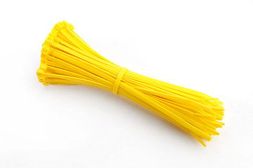 Image showing Cable tie in yellow