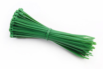 Image showing Cable tie in green