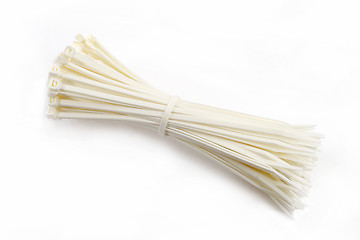 Image showing Cable tie in white