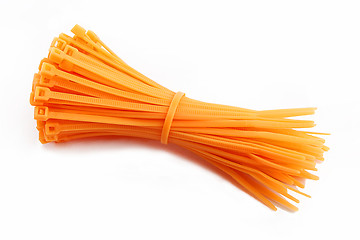 Image showing Cable tie in orange