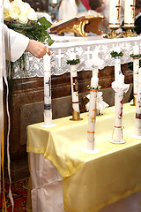 Image showing Light candles at the communion