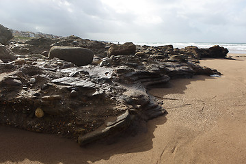 Image showing Moroccan coast in Dar Bouazza