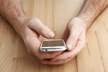 Image showing Man using mobile smart phone