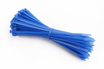 Image showing Cable tie in blue