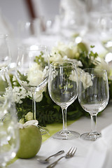 Image showing Laid wedding table 