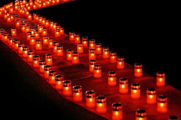 Image showing Candles diagonal