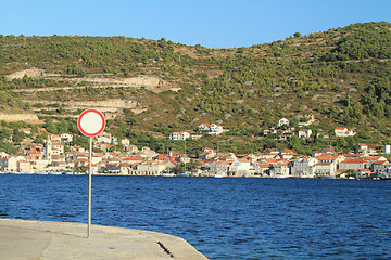 Image showing Turquoise sea in Croatia Vis Island