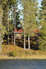 Image showing Cabin by the lake