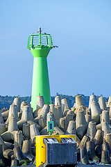 Image showing Entrance of the seaport of Kolobrzeg, Poland