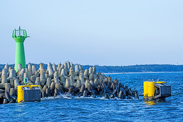 Image showing Entrance of the seaport of Kolobrzeg, Poland