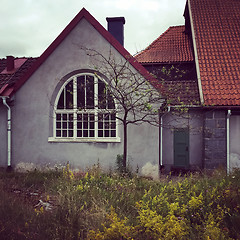 Image showing European style house with tile roof