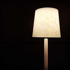 Image showing Table lamp on dark background