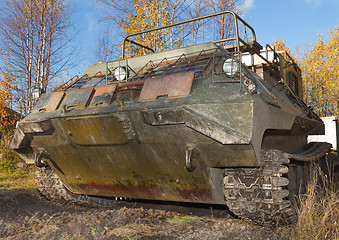 Image showing The tracked vehicle for transportation of soldiers 