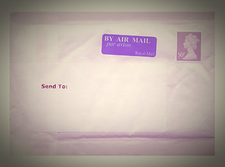 Image showing Retro letter envelope