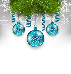 Image showing Christmas background with traditional adornment