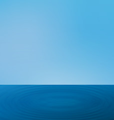 Image showing Wallpapers ripple sea landscape with the horizon and blue sky