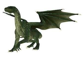 Image showing Fantasy Dragon on White
