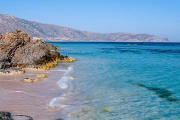 Image showing Idyllic Elafonissos lagoon on Crete