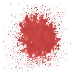 Image showing red watercolor blot