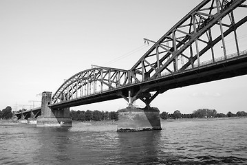 Image showing The Suedbruecke over the Rhine in Cologne, Germany