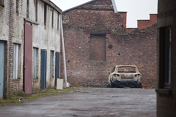 Image showing Burnt down car