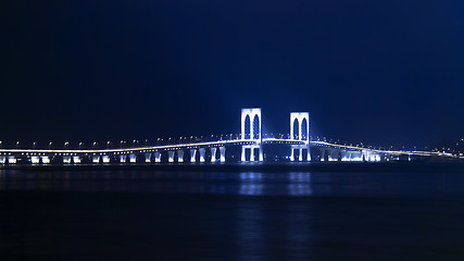 Image showing Sai Van Bridge at Night.