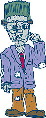 Image showing Frankenstein Monster Standing Cartoon