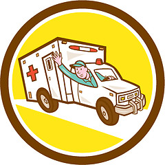 Image showing Ambulance Emergency Vehicle Cartoon