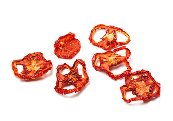 Image showing Dried slices of ripe tomato