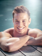 Image showing handsome man pool