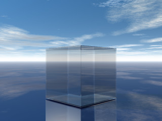 Image showing glass cube