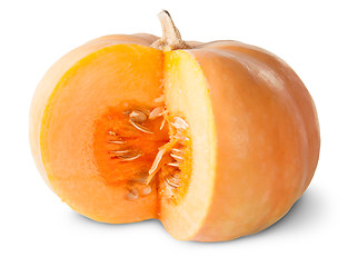 Image showing Pumpkin With Carved Part