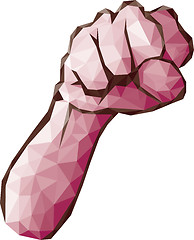 Image showing Angry fist, elbow