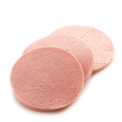 Image showing slices of boiled meat sausage