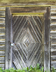 Image showing wooden door background