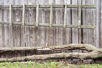 Image showing plank wooden wall