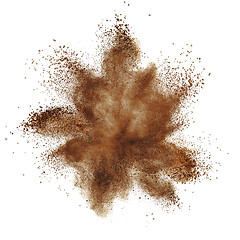 Image showing White powder explosion isolated on black