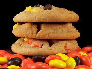 Image showing Stack of Three Cookies